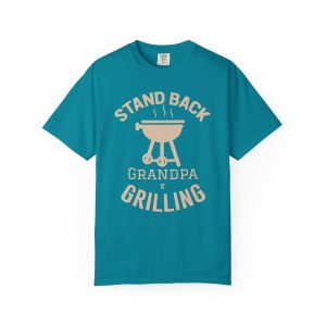 Colourmingle Grilling Grandpa T-Shirt Topaz Blue Front