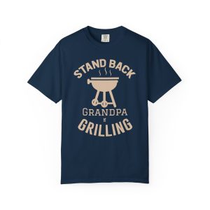 Colourmingle Grilling Grandpa T-Shirt True Navy Front