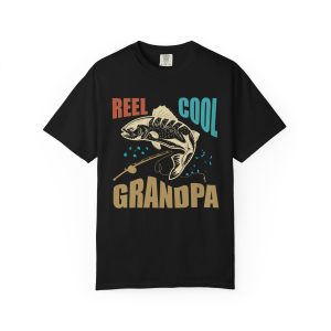 Colourmingle Reel Cool Grandpa T-Shirt Black Front