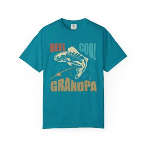 Colourmingle Reel Cool Grandpa T-Shirt Topaz Blue Front 1