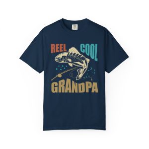 Colourmingle Reel Cool Grandpa T-Shirt True Navy Front 1