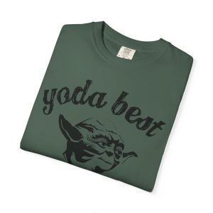 Colourmingle Yoda Best Grandpa t-shirt Blue Spruce Folded