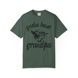 Colourmingle Yoda Best Grandpa t-shirt Spruce Front