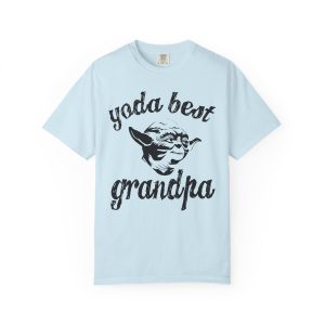 Colourmingle Yoda Best Grandpa t-shirt Chambray Front