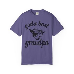 Colourmingle Yoda Best Grandpa t-shirt Grape Front