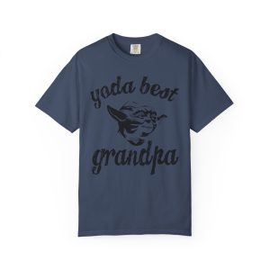 Colourmingle Yoda Best Grandpa t-shirt Midnight Front