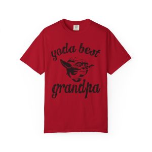 Colourmingle Yoda Best Grandpa t-shirt Red Front