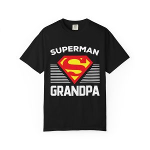 Superman Grandpa T-Shirt Black Front