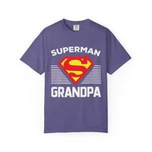 Superman Grandpa T-Shirt Grape Front