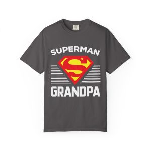 Superman Grandpa T-Shirt Graphite Front