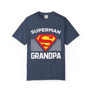 Superman Grandpa T-Shirt Midnight Front