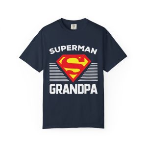 Superman Grandpa T-Shirt Navy Front