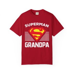 Superman Grandpa T-Shirt Red Front