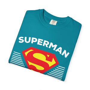 Superman Grandpa T-Shirt Topaz Blue Folded