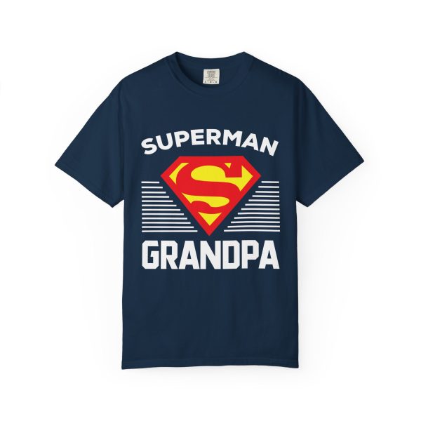 Superman Grandpa T-Shirt True Navy Front