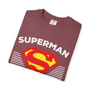 Superman Grandpa T-Shirt Vineyard Folded
