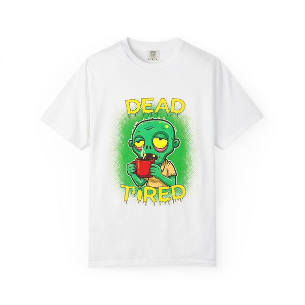Dead Tired zombie coffee Halloween T-shirt funny graphic tee
