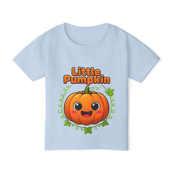 Little Pumpkin kids Halloween shirt with smiling pumpkin design