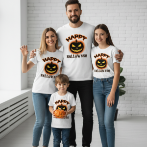 Happy Halloween Family - white