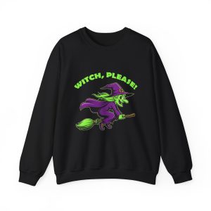 Witch Please Sweatshirt with Flying Witch Graphic – ColourMingle