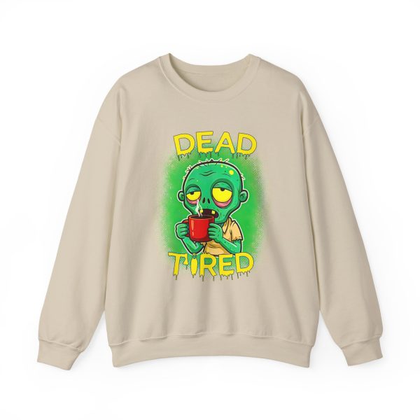 Dead Tired sweatshirt funny zombie coffee Halloween crewneck