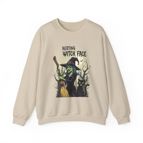 Witch Face Sweatshirt – Unisex Funny Halloween Crewneck from ColourMingle