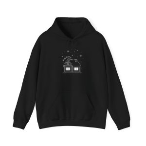 Cozy Home Hoodie – Minimal Cabin Design Sweatshirt for Winter Comfort